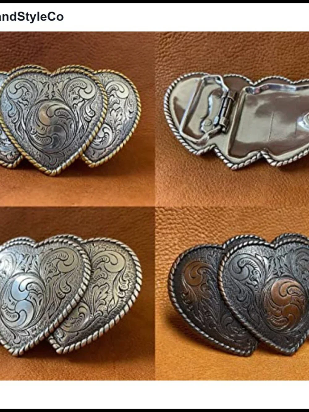 Rhinestone Belt Buckle Fits 1-1/2 inch Belt Strap